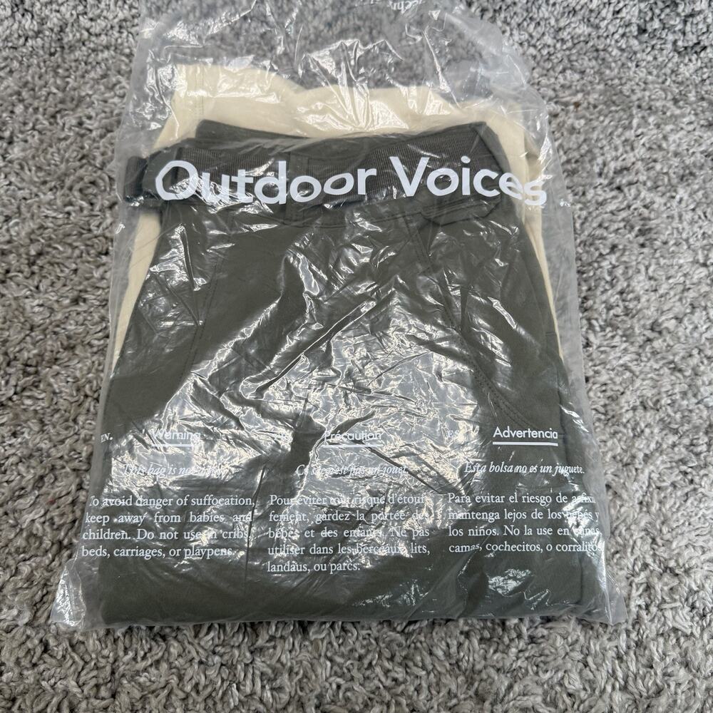 Outdoor Voices Rectrek Zip Off Pants Women’s S Tea Tree Milk Stone Convertible